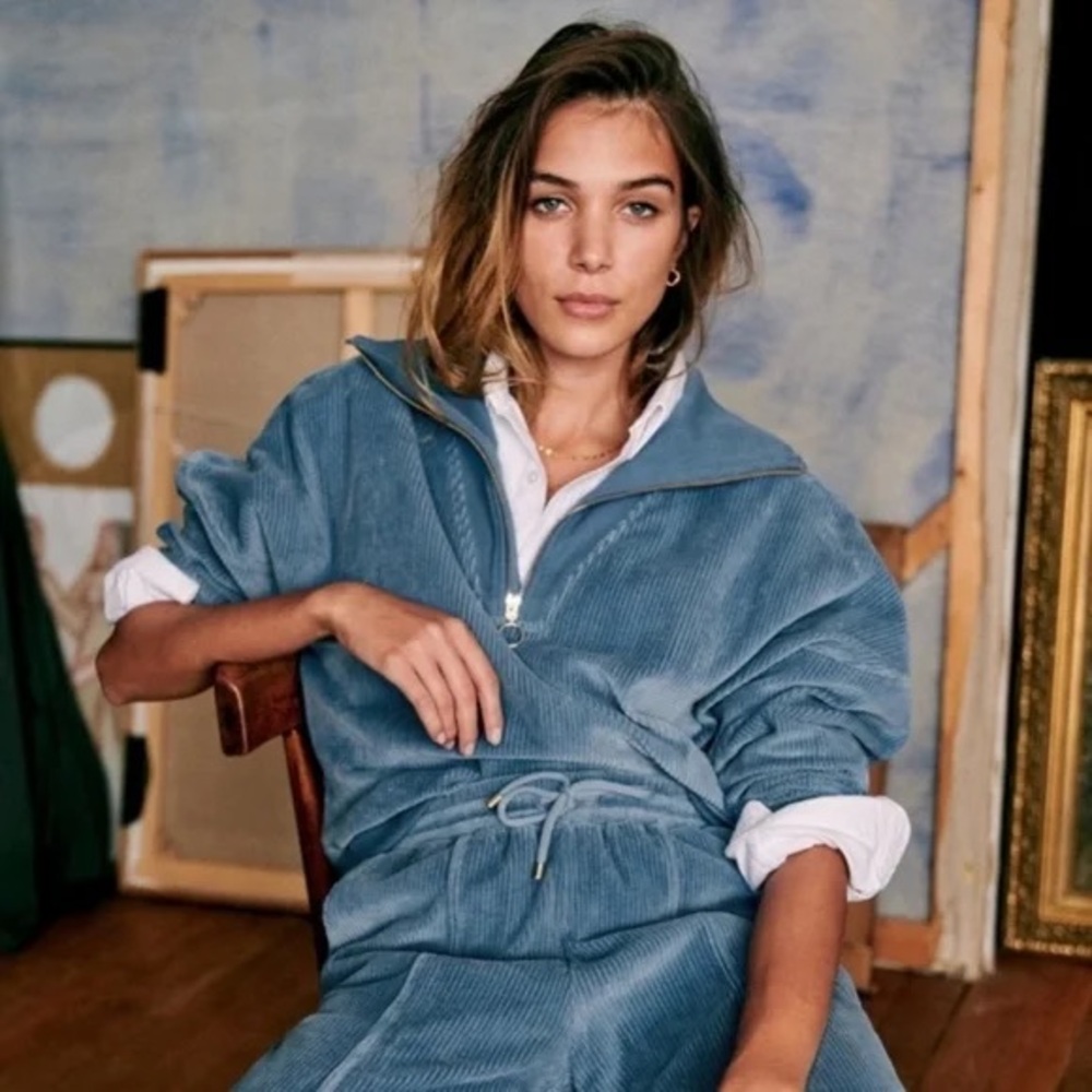 Sezane Salomé Sweatshirt Bleu Vintage. - Size S